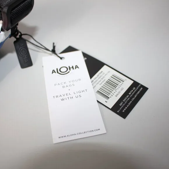 Aloha Collection Mini Hip Pack Rainbow Colored with Hawaiian Plant Print - Picture 5 of 6